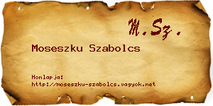 Moseszku Szabolcs névjegykártya